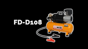 Two Star 12V High Efficiency Weatherproof Long Duty Cycle DC Oil Free Professional Portable Mini Air Compressor Pump with 8 liters tank