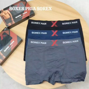 Boxer Pria Sorex M 3815 Seamless Collection Size M-L & XL-XXL Super Stretch/ Celana Dalam Pria Sorex