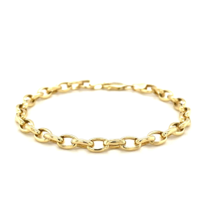 Nathalias NY สร้อยข้อมือทองคำแท้ 14K ลายโอวัลโรโล ขนาด 4.6 มม. Oval Rolo Bracelet (ทักแชทก่อนสั่ง พรีออเดอร์ 10-12 วัน) 94748