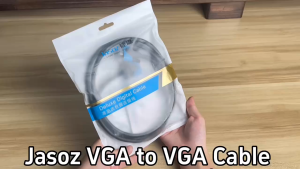 Jasoz Kabel VGA Male to Male 1080P 3+6 Premium Shielded VGA Cable 10 Meter Monitor Projector