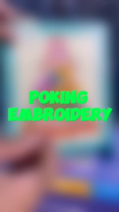 Hntob Wooden Handmade Poking EmbroideryDrawing Dress-Up Stickers Book Hand Painted Ornaments Toy