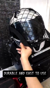 Motorcycle Cargo Net Luggage Rope Telescopic Elastic Helmet Luggage Net with Hooks