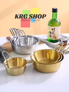 Korean Style Bowl Stainless Steel Rice Bowl Gold Seasoning Bowl Western Restaurant Bowl Gold Bowl Mini Pot Pan