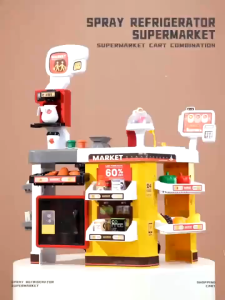 #Readystock 65PCS Pretend Play BIG Supermarket kids Cash Register Kids Toy Cashier Set permainan budak shopping