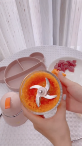 Máy xay ăn dặm cho bé Hattiecs 8 lưỡi cối thuỷ tinh dung tích 300ml đa năng xay thịt xay tỏi ớt chính hãng bảo hành 24 tháng