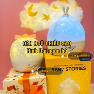 Đèn chiếu sao dải ngân hà Saby Dreamz Saby Stories đèn ngủ chiếu sao pin sạc loa bluetooth xoay 360 độ