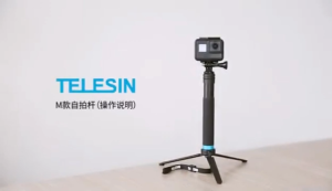 Telesin GP-MNP-090-S Aluminum Alloy Selfie Stick Monopod Pole Tripod Stand Monopod with Tripod
