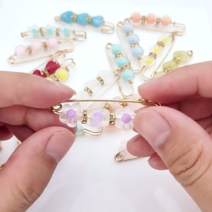 Peniti Tusuk Jarum Hijab Baju Celana Bentuk Bunga Bross Pin Elegan Aksesoris Pengait Motif Bunga Glamour