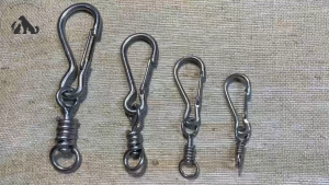 Móc Khoá Inox Kèm Móc Xích Chống Xoắn