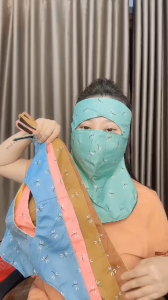 Khẩu Trang Yếm Khẩu Trang Ninja Chống Nắng Che Trán Và Cổ Bịt Kín Tai Có Miếng Dán Phía Sau