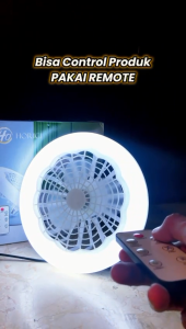 Lampu Kipas Angin AC E27 30Watt lampu Plafon Remote 2 In 1 control LED lampu kipas