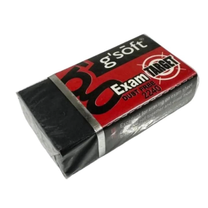 [1 Pcs] GSoft Eraser GS-2240 (Dust Free / Exam Target / Excellent for erasing on exam sheet)