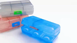 Pill Organizer 9 Grid Portable Pill Case Moisture-Proof Travel Pill Medicine Box Pill Case for Purse MK