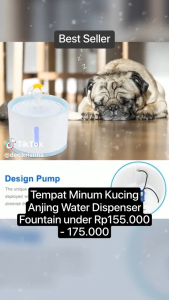 TaffHOME BaoRun Water Dispenser Fountain Tempat Minum Anjing 2.4L - DR008 / Tempat Minum Peliharaan Anjing Kucing