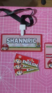 Super M4ario Bundle  nametag  bagtag Subject label Stickers