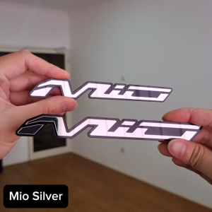 GTR Emblem Mio 2 PCS 3D Logo Timbul Emblem Stiker Striping Mio Aksesoris Motor