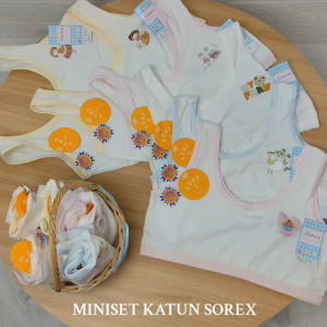 Miniset Step 1 Katun Sorex Y1004 / Miniset Anak Bahan Katun Sorex Y1004 Miniset Anak SD / Pemula