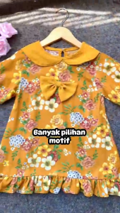 Baju Anak katun rayon dress anak katun rayon baju harian size 1-8 tahun littleza