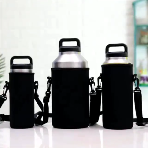 【COD】EruditeCourt 420ml-1500ml water bottle carrier insulated cover bag holder strap travel Carrier Bag with Rope