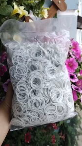 Dây thun cao su trắng chịu nhiệt tốt cao cấp dây thun cột tóc cột đồ tiên dụng 100gr - 500gr