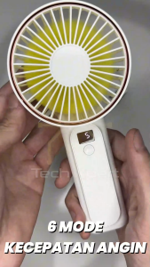 KIPAS ANGIN GENGGAM MINI PORTABLE USB M12 I KIPAS LIPAT / LEHER BISA UNTUK POWER BANK TAHAN LAMA