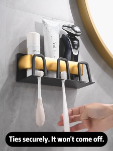 YissTiee Toothbrush holder space aluminum punch-free toothpaste holder multi-functional toothbrush holder rack storage rack Yiss Tiee Toothbrush Holder Toothbrush Holder With Cover - Lazada