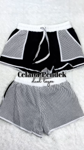 Oppa Style Shop Dual Layer Celana Pendek Boxing Sport Training Pants Wanita Gym Yoga Running