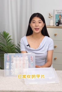 (Ready Stock)Transparent Press On Dress Fake Nail Holder Display Storage