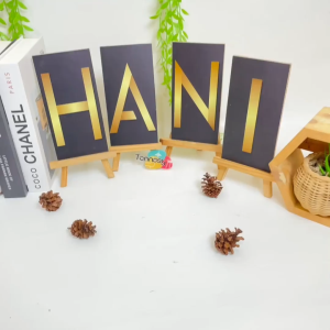 TENNESY HIASAN DINDING ALPHABET HURUF FONT CLASSIC 10x20CM  WALL DECOR PAJANGAN KAYU DEKORASI DINDING KAMAR TIDUR RUMAH