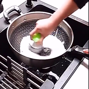 Cọ Xoong Nồi Búi Sắt Không Gỉ Có Núm Cầm Sạch Sẽ Tiện Lợi Không Đau Tay