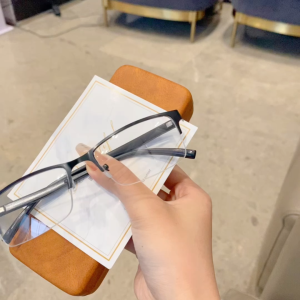 Fashion Half-frame Business Computer Glasses Anti-blue Light Graded Glasses for Nearsighted 0 to -400 Mens Glasses
