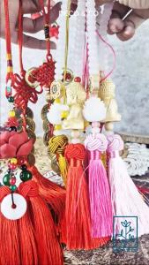Gantungan Spion Mobil Cina FengSui Buddha Koin Lotus