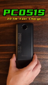 BAVIN PC051 20000mAh Digital Display Fast Charging Powerbank 22.5W Widely Compatible for iPh 16 Series & Android Devices