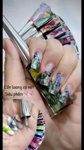 Sơn Loang cồn đầu cọ nét sét 12 mầu làm móng tay nail ( set 1 màu nhạt 1-12)