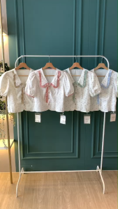 BL20866 Amelia Ruffle Collar Floral Blouse