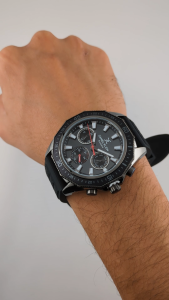 Daniel Klein Exclusive Mens Chronograph Watch Black Silicone Strap DK.1.13639 | For Men / Jam Tangan Lelaki
