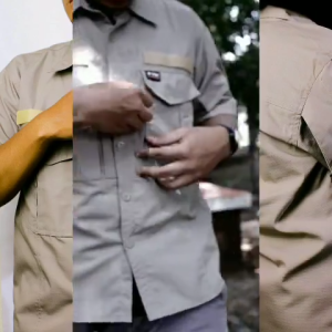 CLARITY Kemeja Tactical W-tac Lengan Pendek Ripstop Poly