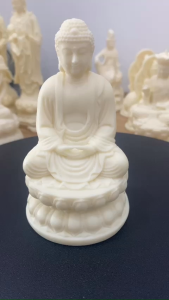 Tượng Phật Thích Ca tọa thiền đài sen chất liệu bột đá tự nhiên cao 12cm hàng thủ công mỹ nghệ tinh xảo