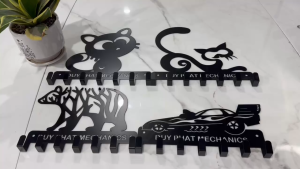 Móc chìa khoá treo tường bằng kim loại thiết kế đa dạng Kệ treo tường treo quần áo