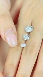 Lulu Moissanite Jewelry - Perhiasan Wanita Batu Permata Moissanite 1 Carat - Oval Cut Moissanite Gemstone 1CT/2CT/3CT/5CT Sertifikat GRA