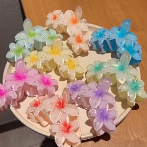 FH-C1152 Jepit Rambut 3 Bunga Kamboja Frangipani Hairclip / Hair Claw Jedai Kamboja Triplet Bunga 3