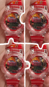 (K80) Jam Tangan Lampu Comel Budak / Cars Cartoon Music Light Kids Watch