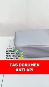 Tas Tahan Api & Air Penyimpan Dokumen Di Lengkapi Pengunci yang kokoh