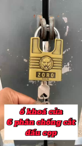 Ổ khóa chống cắt ZORO 6 phân đầu cọp càng chống cắt khóa cửa chống gỉ chống nước cao cấp