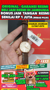 JAM TANGAN CHARLES JOURDAN ORIGINAL JAM CHARLES JOURDAN CJ1067-2572 Women LA - Kulit - Coklat - JAMDUNIA / JAM DUNIA JD18 # JAM TANGAN WANITA JAM WANITA JAM TANGAN ANTI AIR $ CHARLES JOURDAN WANITA ORIGINAL CJ1067 2572 CJ 1067 2572 CHARLES JORDAN