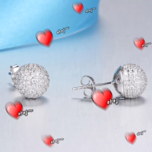 Bông tai bạc Ý 925 Huệ Ngân - Nụ tròn xinh xắn RYE140125