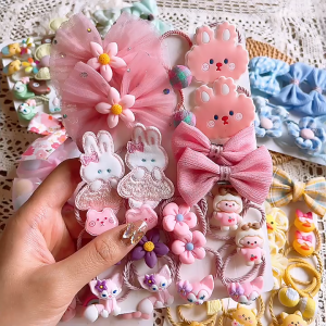 Ikat Rambut Korea Set isi 20pcs Kunciran Rambut Anak Perempuan Karet Rambut Anak