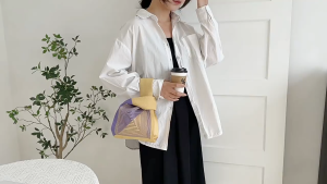 SAVE Knit Handbag Woman Casual Knitted Bag Tote Bag Minimalist Women Bag Mini Wrist Bag Beg Wanita Hadiah Gifts L39
