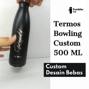 Tumbler Stainless Custom Termos Bowling Minum Botol Minum Tahan Panas Dingin Grafir Souvenir Vacuum