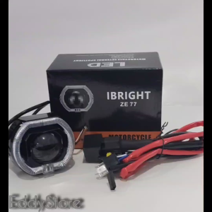 Packet Bundling-Projie Biled Matrix ZE 77 3inc Body Black High Low Putih Kuning All Weather+ Relay 1 Lampu
